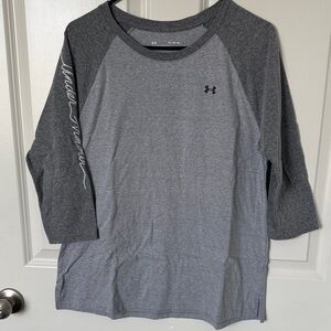 Under Armour Loose Fit Two-Tone Gray Raglan Tee